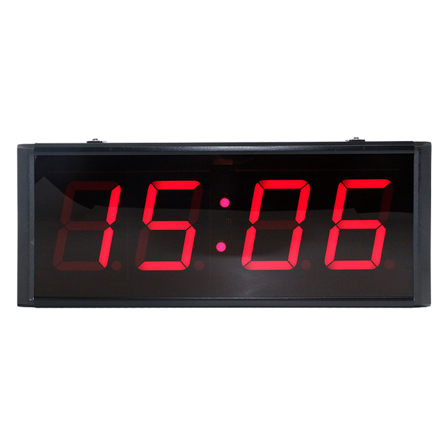 4-Digit LED Display Satellite Sync Calendar Acrylic Electric Multi-Function Workout Sports Fitness Meeting Stopwatch Clock