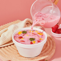 1 kg de poudre de lait aromatisée à la fraise avec fraises lyophilisées pour les magasins de bubble tea et de boissons