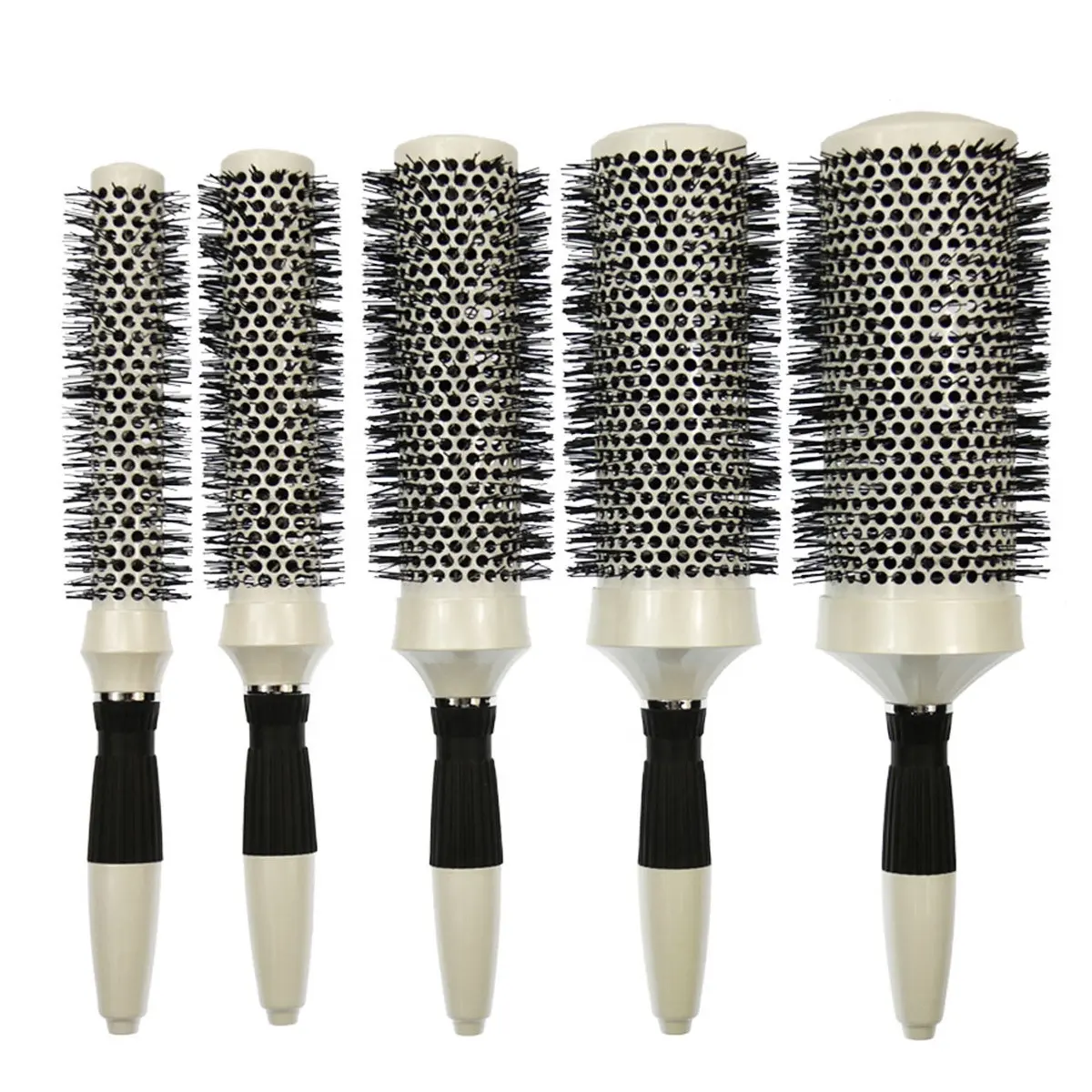 Extra Long Ceramic Ionic Thermal Barrel Brushes for Women Professional Round Brush for Blow Drying Round Hair Brush