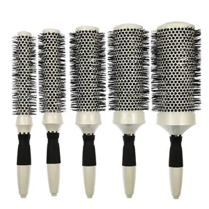 Kadınlar için ekstra uzun seramik iyonik termal varil fırçalar darbe kurutma için profesyonel yuvarlak fırça yuvarlak saç fırçası