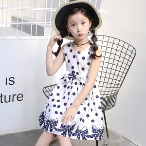 Váy Chấm Bi Mùa Hè Mới 2021 Váy Nơ Bé Gái Đầm Công Chúa Đầm Trẻ Em Vải Bông Mẫu Thiết Kế Đầm Trẻ Em - Product Image 4