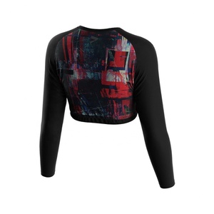 T-shirt de fitness sexy pour femme, crop top à manches longues - Product Image 4