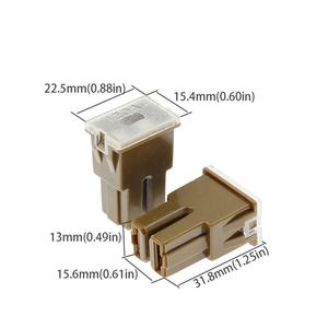 자동차 자동차 트럭 반 스퀘어 퓨즈 32v 긴 발 여성 퓨즈 20a 30a 40a 50a 60a 70a 80a 90a 100a 120a - Product Image 2