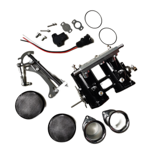 Fajs Enkele 40/42/45/48/50/55Mm Dcoe Gashendel Kit Zilver En Zwart, 6 Maten Om Uit Te Kiezen Vervangen De Dcoe Carb Naar Efi - Product Image 2