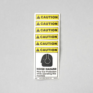 Pegatina Adhesiva M40 para Protección Auditiva, Acabado Mate Impermeable, Advertencia de Ruido, Cumplimiento del Programa de Conservación Auditiva de OSHA - Product Image 4