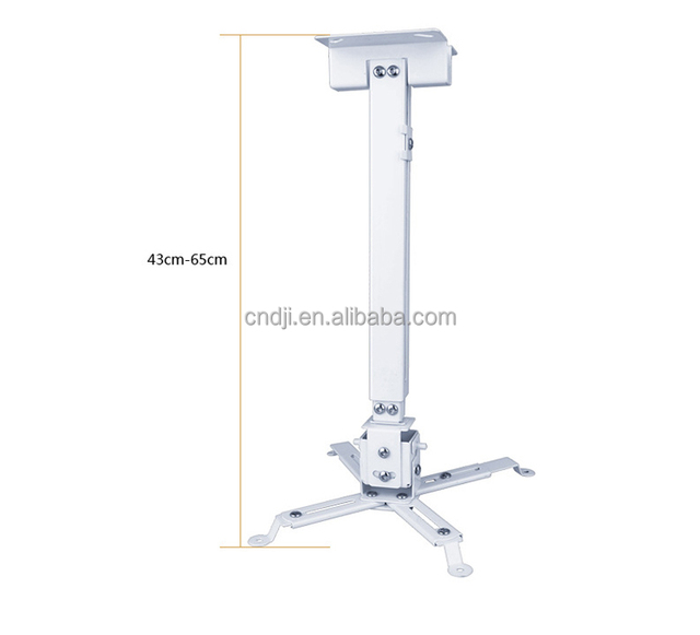 V-STAR Hot Sale 43-65cm Retractable Length Ceiling Wall Dual Universal Projector Mount Cold Rolled Steel 15KG Load Capacity
