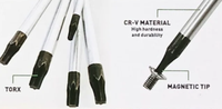GTYPRO 12PCS Set Obeng Torx/Set Obeng TORX Magnetik 12PC Set Alat Bintang Tork T6-T45 dalam Kotak EVA
