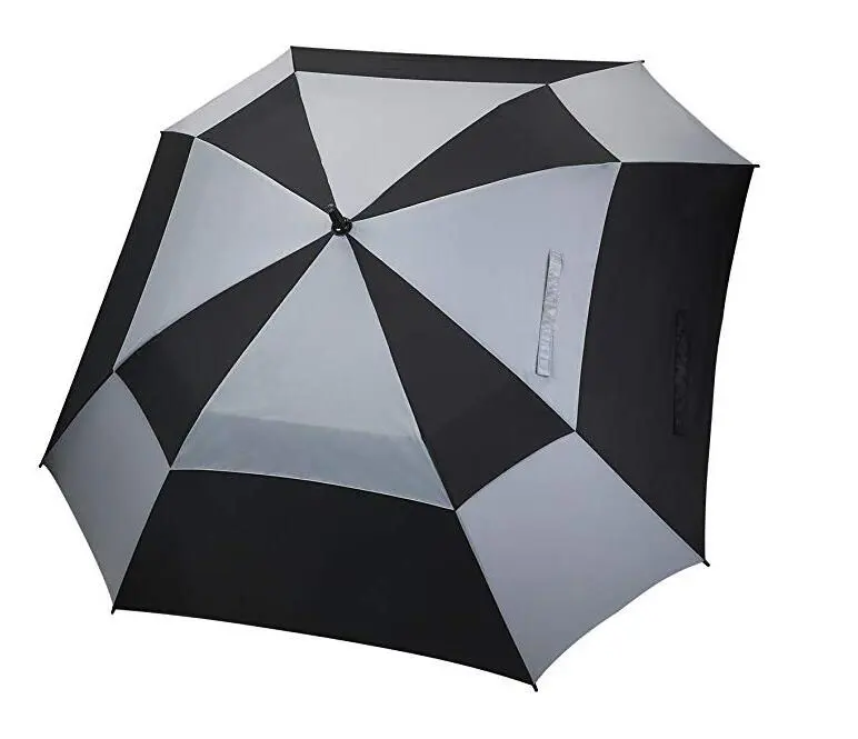 Parapluie carré de Golf de luxe de haute qualité, Double auvent écologique et résistant au vent
