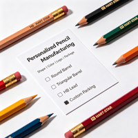 Crayons HB personnalisés en gros, crayons standard en vrac avec gomme pour cadeaux promotionnels