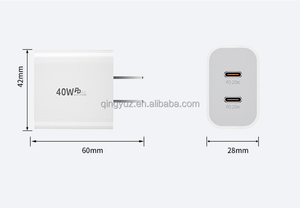 Adaptateur de charge rapide double USB C 40W, bloc d'alimentation PD, prise secteur pour <span class=keywords><strong>iPhone</strong></span> 16/15/14/13/12/11/XR/<span class=keywords><strong>XS</strong></span>/8 Google etc, chargeur mural double - Product Image 5