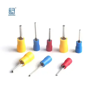 CE-geprüfte volle Größe Rot Blau Gelb Verzinnter kupfer isolierter Stift verbinder PTV-Klemmen Kabel end klemmen Kabels chuhe
