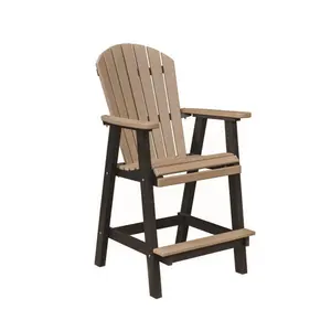 HDPE Plastic Wood Classic Outdoor KD Bar Stool Chair Adirondack Chair