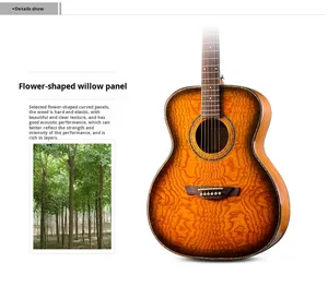 <span class=keywords><strong>Guitarra</strong></span> Acústica/Folk Supug F550S de 41 Pulgadas, de Arce y Caoba, con Diapasón de Palisandro, 6 Cuerdas, para Principiantes, Hombres y Mujeres - Product Image 5
