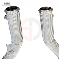 Tuyaux de descente à haut débit en acier inoxydable SDO pour Maserati MC20 3.0T V6 2021-2026 avec bouclier thermique, échappements de course