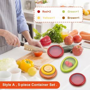 Ready Ship Customized Logo Sustainable OEM Brand <b>Silicone</b> + ABS Fresh Stretch Fruit & Vegetable Storage Box Kitchen <b>Tool</b> - Product Image 6