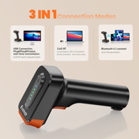 Eyoyo NOUVEAUTÉ EY-029 Capteur CMOS 3 Mil USB 2.4G BT Bluetooth Lecteur de codes-barres 1D 2D Pos QR pour magasin, bibliothèque, chaîne de vente au détail