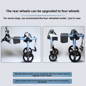 Fauteuil roulant pour <span class=keywords><strong>chien</strong></span> en alliage d'aluminium personnalisé, homologué vétérinaire, pour animaux handicapés, avec roues de marche et d'entraînement, vente en gros - Product Image 2