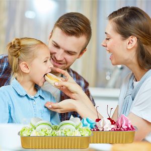 Food Containers Food Packaging Cake <b>Box</b> 270ML Oven-safe Mini Loaf Pan With Lid Convenient for Baking & Serving - Product Image 3