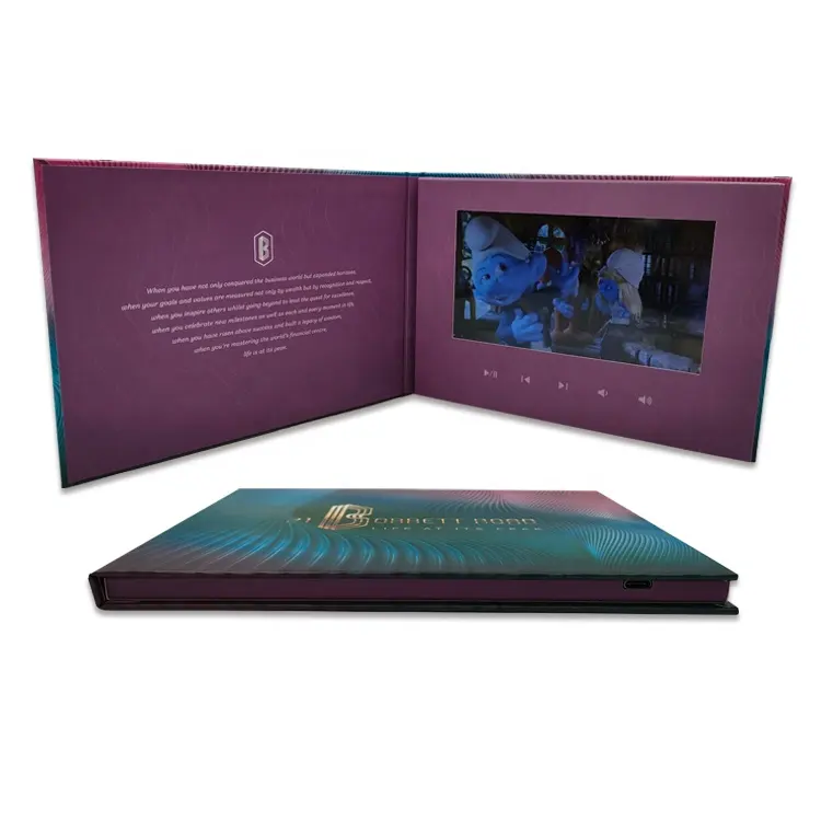 Advertising Digital 7" screen Lcd Video Book Video Brochure