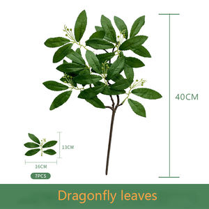 Ramas de Hojas de <span class=keywords><strong>Eucalipto</strong></span> Artificiales Pequeñas y Reciclables, Decoración de Escritorio, Hojas de Ficus Locust Verdes Económicas para Bodas, Hogar e Interiores - Product Image 4