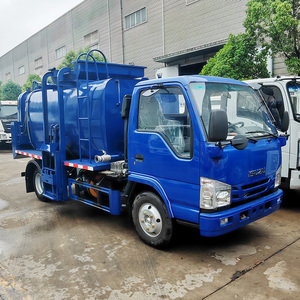 Camion benne latérale ISUZU 6m³ pour déchets, avec élévateur de conteneurs de déchets de cuisine à chargement automatique, véhicule de collecte des ordures, châssis japonais - Product Image 2