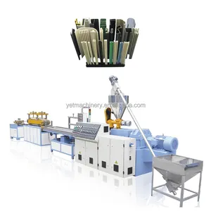 Conical Twin Screw Extruder Pvc Plastic Profile Extrusion Line