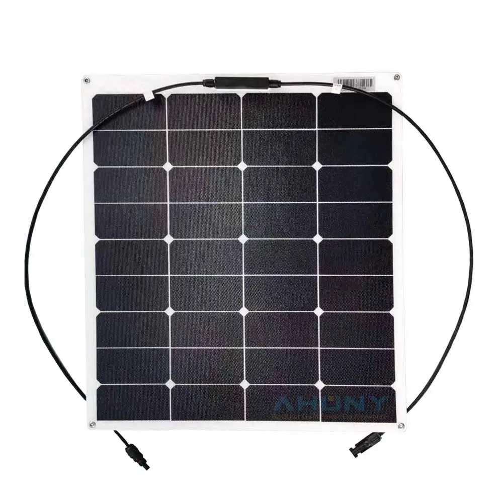 60w 골프 카트 yach를 위한 반 가동 가능한 태양 전지판 박막 구부릴 수 있는 뒤 접촉 sunpower 세포
