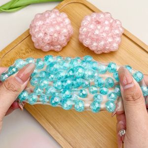 <b>Silicone</b> <b>Bead</b> Ball Squishy Toy Colorful Foam Filled Squeeze Stress Relief Eco-friendly Sensory Fidget Toy Macaron Party Favor - Product Image 4