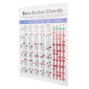 <span class=keywords><strong>Bass</strong></span> Guitar Chords Biểu Đồ <span class=keywords><strong>4</strong></span>-Chuỗi Điện Tài Liệu Tham Khảo Giấy Tập Thể Dục Công Cụ Cho Người Mới Bắt Đầu - Product Image 1