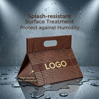 Caja de Regalo Triangular Plegable de Lujo Hecha a Mano con Materiales Reciclados, Impermeable, con Cierre Magnético y Asa