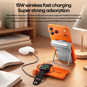 REMAX FP-16 5000mAh Batterie Externe Magnétique à Charge Rapide PD 20W 15W Support Pliable Métal Mince Sans Fil pour Téléphone et Montre - Product Image 4