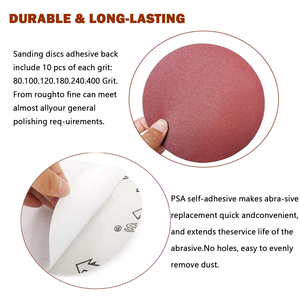 Özelleştirilmiş 8 inç 200mm PSA 8000 Grit zımpara alüminyum oksit zımpara diskleri parlatma araba Metal için yuvarlak kum kağıt tutuyor - Product Image 3