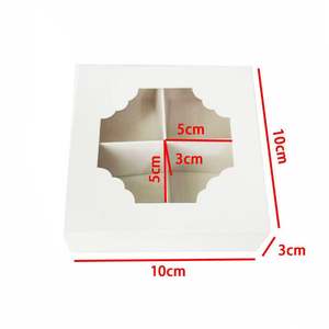 <span class=keywords><strong>Mini</strong></span> boîte cadeau en carton rigide recyclable à 4 compartiments pour chocolat, bonbons, macarons, cadre photo et emballage de bougies - Product Image 2