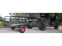 Remorque utilitaire pour VTT, remorque à plateau en acier grillagé, chariot à benne basculante