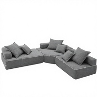 L-förmiges Dreisitzer-Sofa-Set, modern, modular, Apartment Mall-Green, bequeme Polster-Sofakombination für Villen