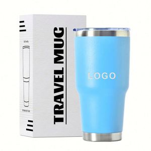 Gobelet isotherme personnalisé de 30 oz à double paroi en acier inoxydable, tasse à café et à eau à prix abordable, tasses de voyage pour voiture de 30 oz avec couvercle - Product Image 1