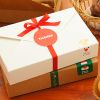 Comercio exterior Nueva caja de regalo de Navidad Embalaje de estilo de sobre de cartón con estampado 2 tipos