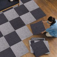 Fournisseur chinois, livraison rapide, dalles de moquette modernes pour la maison et le commerce, 100% PP, 50x50cm, support bitumé, boucle bouclée