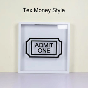 Seyahat macera arşiv gölge kutusu hatıralar için, 6x6 8x8 12x12 konser bilet Stub kutusu yuvası ile üst yükleme - Product Image 5