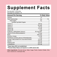 Biochealth Gmp Halal L-Glutathione Collagène Gommes avec Vitamines C, E, D et B12 Supplément pour un soutien de la peau blanche