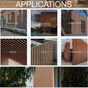 लकड़ी अनाज एल्यूमीनियम तख़्ताए मुखौटा भवन बाहरी दीवार मुखौटा Cladding पैनल - Product Image 6