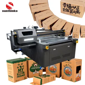 Sunthinks Flatbed Printer A4 Newest Inkjet Printers Paper Single Pass Carton Inkjet Printer Carton Box Printing Machine