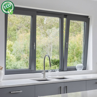 Ventanas de Aluminio Personalizadas para Comercios, Insonorizadas, con Certificación Australiana AS2047, Ventana Abatible y Giratoria con Protección Contra Insectos