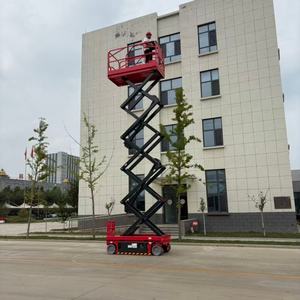 TERLION TRPT0808 Kendinden Tahrikli Mobil Makaslı <span class=keywords><strong>Platform</strong></span> 16m Maksimum Yükseklik Elektrikli Kurşun Asit Akülü Çelik <span class=keywords><strong>Platform</strong></span> 100kg Kapasiteli - Product Image 5