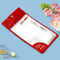 Câble de charge USB, accessoires pour téléphone, sacs en plastique refermables personnalisés avec fermeture éclair
