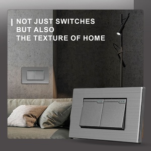 Painel de aço inoxidável seguro durável Padrão sul-americano 2 Gang 1 Way 2 Way Wall Power Switches Chic Switches para casa - Product Image 2