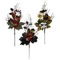 Vase décoratif avec branche individuelle en bouleau blanc, pour l'aménagement de grands espaces, avec éclairage LED et petites branches d'arbres artificiels