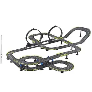 Super Toy Track 1306cm de longitud de alta velocidad Crazy Electric Toy Race Track con cargador Unisex 220V coche de juguete de plástico ABS Stunt 5 Set