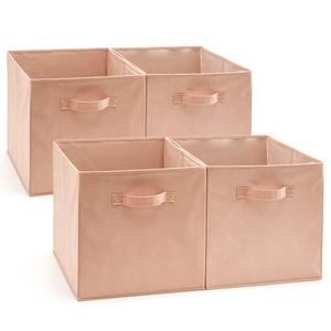 Fabric Foldable Stackable Closet Organizer Storage Bin For Bedroom