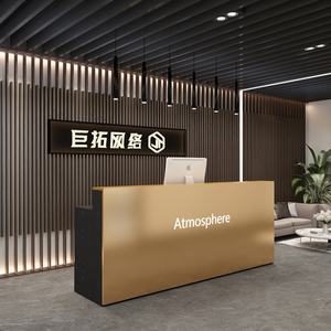 Gold <b>Reception</b> <b>Desk</b> Beauty Salon Corner Curved Salon Furniture Small <b>Reception</b> <b>Desk</b> <b>Reception</b> Counter Front <b>Desk</b> Bar Counter - Product Image 1